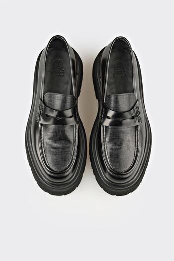 Elle Shoes Siyah Deri Erkek Günlük Ayakkabı