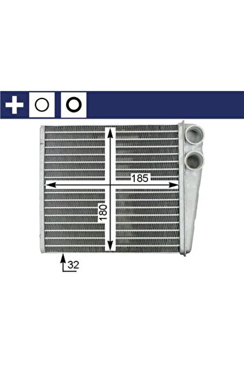 MAHLE Cabin heater heat exchanger SKODA (SVW) OCTAVIA hatchback (913) 2007-2017