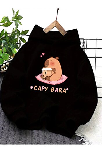 Touz Moda Young Capybara 3 νήματα Χοντρό μπλουζάκι με κουκούλα