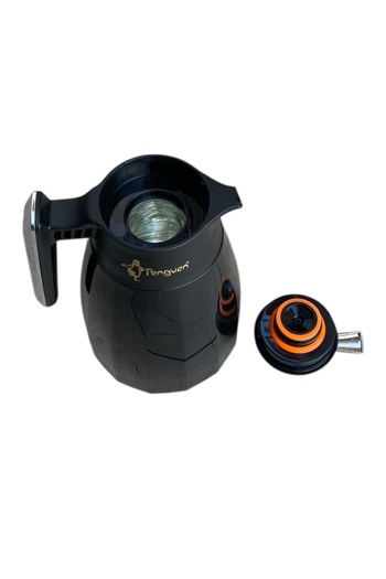 Penguen 1 Liter Glass Thermos Leak-Proof Latching Lid Keeps Hot for 12 Hours, Cold for 24 Hours Stylish Glass Thermos