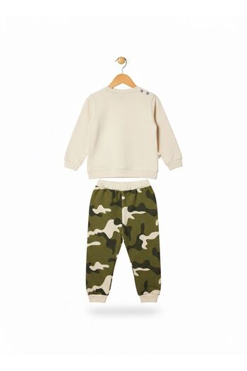 BOBBY JR KİDSWEAR Dinosaur Printed Bottom and Top Set
