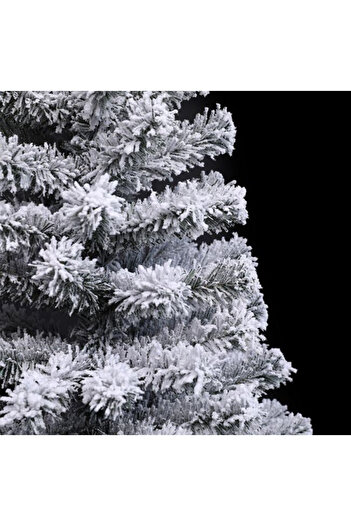 de Artificial Snowy Christmas Tree with Wooden Base, 120 Branches - 120cm