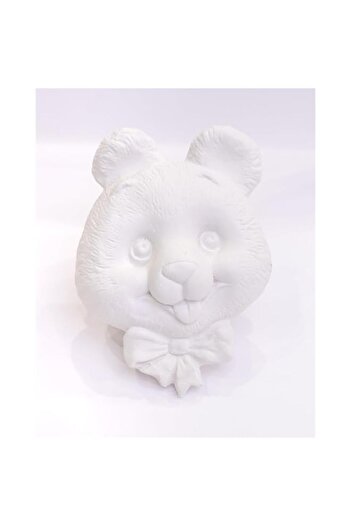 Generic Plaster Craft Teddy Bear with Bow Plaque