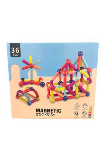 OEM Construction Set with 36 Magnetic Pieces, Magnetic Sticks, Multicolor