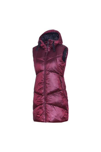 NORTHFINDER Women's vest with SEAL lining and fixed hood Rosemary 2XL wine