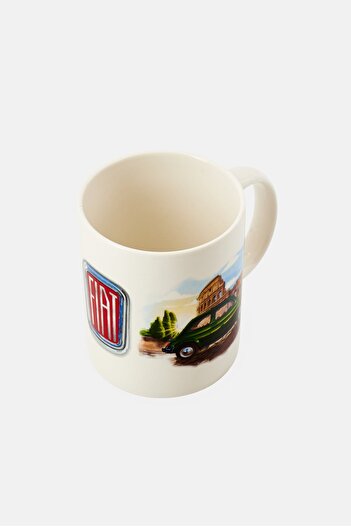 Puckator Fiat Porcelain Mug 500ml, Assorted