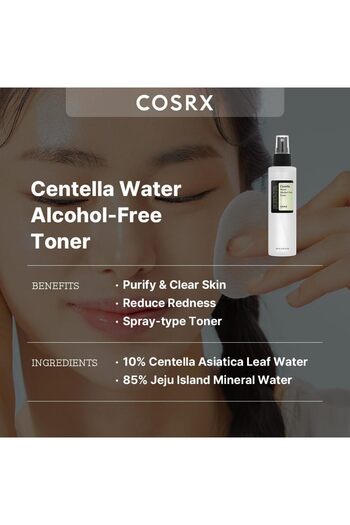 cosrx snail Centella Water Alcohol Free Toner 150ml, White