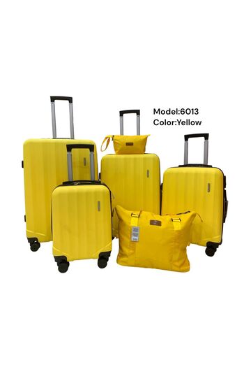 ELEGANT G Luggage Travel Suitcase Trolley Bag – Set of 6pcs – With Spinner Wheels(16"+20”+24”+28”" inch) FIBER