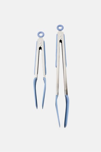 Phantom Chef 2 Pcs Silicone And Stainless Steel Tong Set, Multicolor