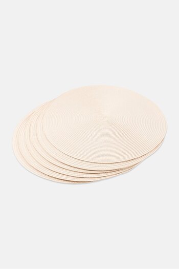 YOTO 6 Pcs Woven Placemats, Light Beige