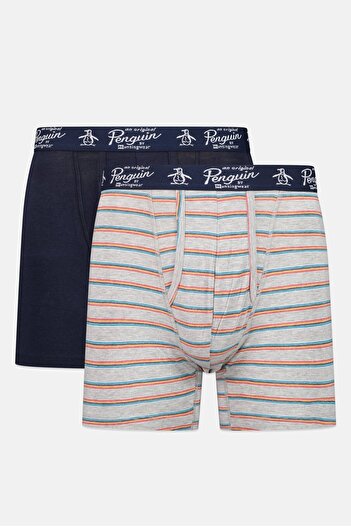Original Penguin بوكسر رجالي بشعار العلامة التجارية، قطعتين، متعدد الألوان