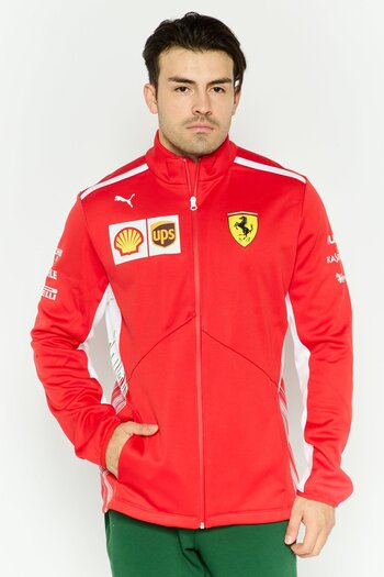 Puma x Scuderia Ferrari Men Sportswear Fit Long Sleeve Outdoor Sweatshirts, Red