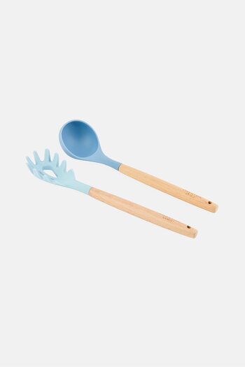 Phantom Chef 2 Pcs Silicone And Wood Pasta And Ladle Set, Multicolor