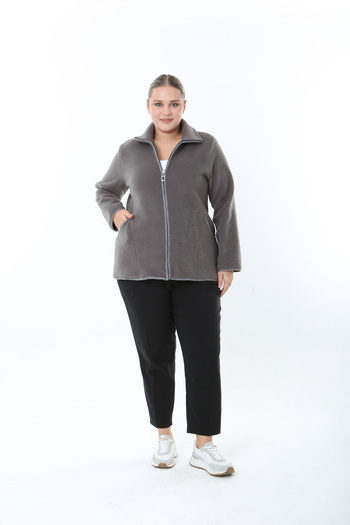 XL Modam XL Modm Women's Zippered Plus Size Cardigan