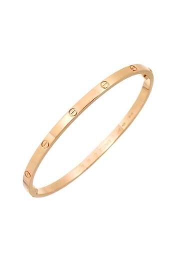 ElectraStore Set of 2 LOVE Gold Bracelets