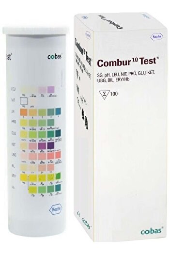 GENERAL Cobas Combur 10 Urine Test Strips for Disease Detection 100 Pieces