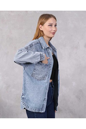 Asist Stone Detailed Denim Jacket