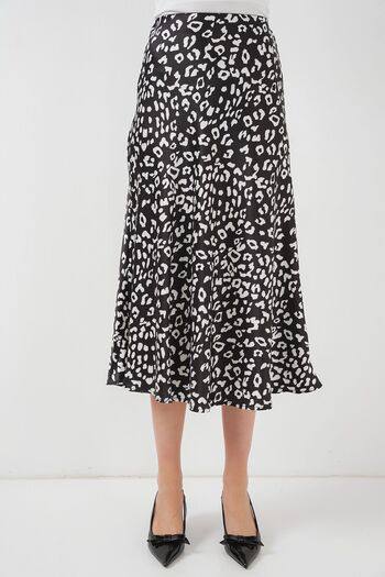 Hiccup Bdart Elastic A-Form Cut Midi Skirt