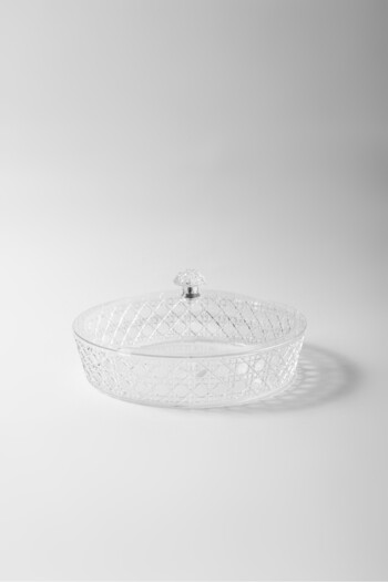 Bin Shihoun Clear round acrylic serving tray