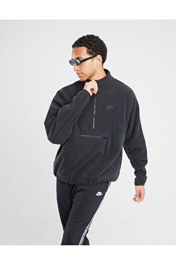 Nike Sportswear Oversize Men's Fleece Black Sweatshirt Dx0525-010 (Buy One Size Smaller)