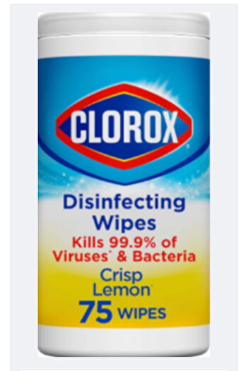 Clorox Disinfecting Wipes Crisp Lemon 75 Wet Wipes