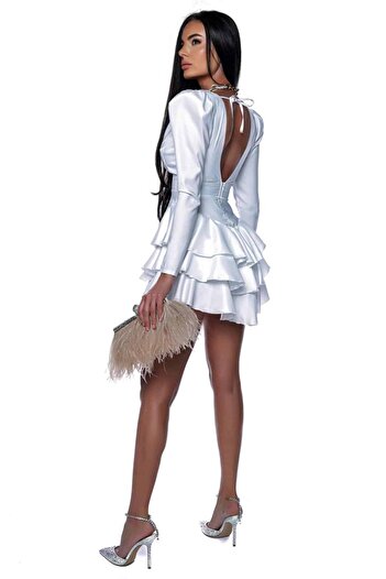 Prive Boutique White Ruffle Dress