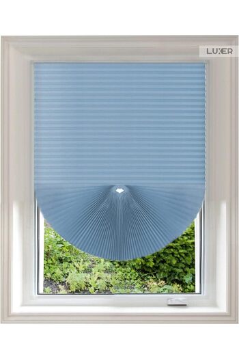 LUXER Self-Adhesive Pleated Blind, Adjustable, Installation Without Drilling, Blue, Dimensions 60x150 cm –