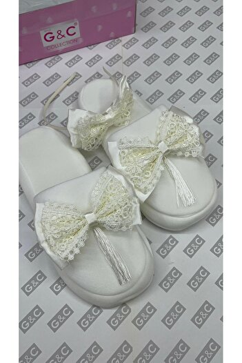 GC Bride Pregnant Mother Slippers - Pregnant Slippers Crown Set with Box