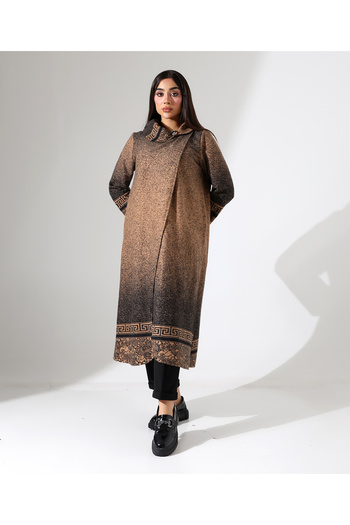 Fi'l Arz Fashion Women's Swallow Collar It Snowed Long Neck Plus Size Hijab Tunic