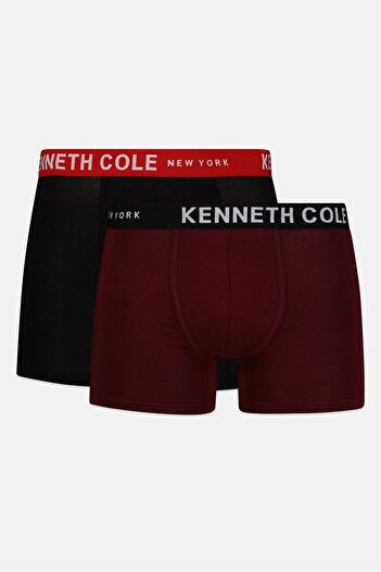 Kenneth Cole سروال داخلي رجالي بشعار العلامة التجارية، عبوة من قطعتين، متعدد الألوان