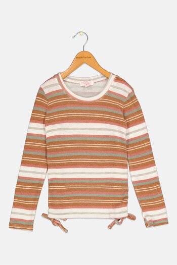 Poof Girl Kids Girl Stripe Long Sleeves Top, Multicolor