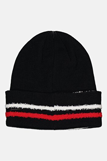 Tommy Hilfiger Men Knitted Monogram Cuff Beanie, Navy
