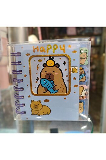 ada çanta kırtasiye Capybara Spiral Notebook with Bookmark (14Cm*10Cm) Ad66245