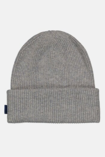 Gant Men Textured Beanie Cap, Grey