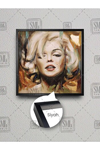 SML TABLO Marilyn Monroe Icon Woman Hollywood Woman Beauty Pictură pătrată pe pânză înrămată