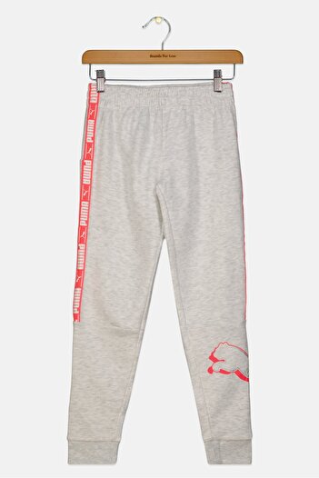 Puma Kids Girl Sportswear Fit Brand Logo Sweatpants, Heather Grey