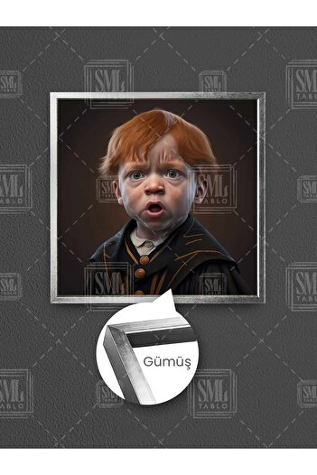 SML TABLO Ron Weasley Harry Potter Magician Boy Hogwarts School of Witchcraft and Wizardry Pictură pătrată pe pânză înrămată
