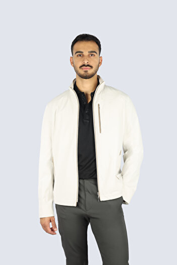 PAUL&SHARK Men's Regular Fit Wind and Water Resistant Concealed Hood Beige Jacket 25412013-629