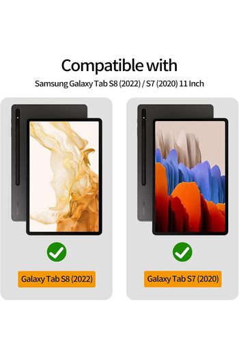 HYX Case for Samsung Galaxy Tab S8/S7 (2022/2020, 11 Inch) with S Pen Holder, Tri-Fold Folio Stand