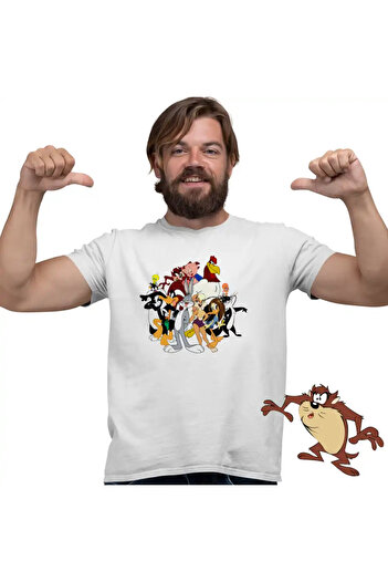 OEM Men's T-shirt Taz Bugs Bunny Daffy Looney Tunes Heroes