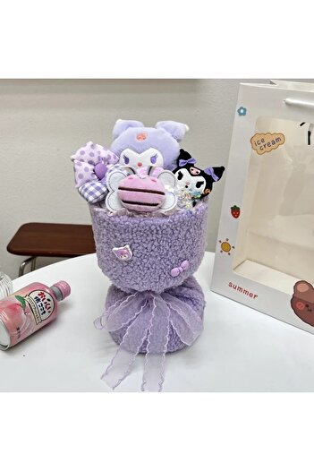 Choice1 10 Sanrio Hello Kitty Bouquet Cute Cartoon Plush Doll Flower Cinnamoroll Kuromi My Melody Toys Flowe