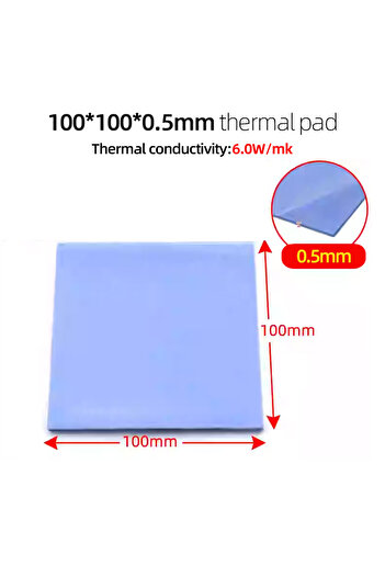 Choice3 100x100x0.5mm TEUCER High Performance 6.0W/mK GPU CPU Thermal Pad Heatsink Cooling Conductive Silico