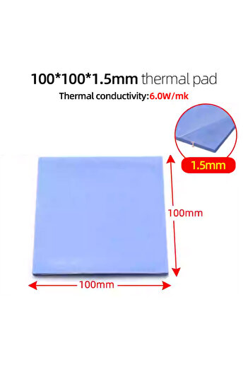 Choice4 100x100x1.5mm TEUCER High Performance 6.0W/mK GPU CPU Thermal Pad Heatsink Cooling Conductive Silico