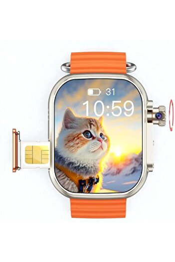 Generic Smart Watch Pro 7-in-1 with Camera & SIM Support | Bluetooth Calling, Fitness Tracker, HD Full Touch