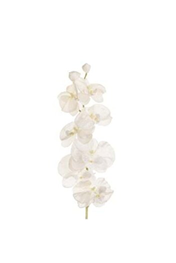 SHOPIENS Floare artificială cu tulpină lungă, orhidee albă, 74 cm