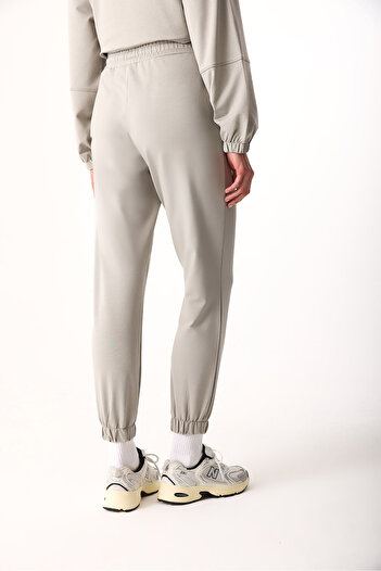 VENA Γυναικείο παντελόνι με ελαστικό πόδι Slim Straight-Grey