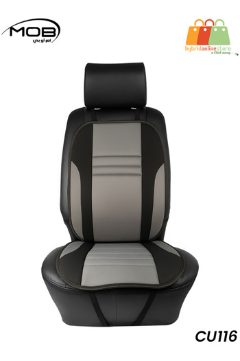 Mob CU116 PU Leather Seat Cover Beige Black for Cars Trucks SUVs
