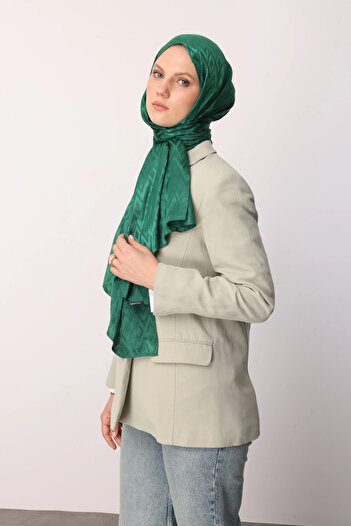 Mooncorn Tile Pattern Shiny Jacquard Shawl