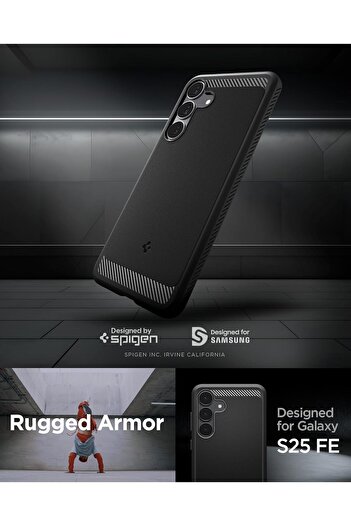 Spigen Rugged Armor for Samsung Galaxy S25 FE case cover - Matte Black