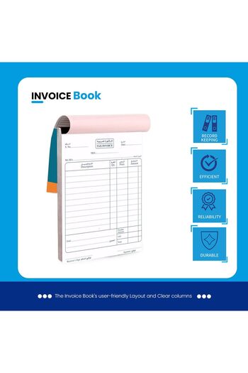 MARKQ Invoice Book 10 Pack | 50 Pages per Book | For Shops, Small Business, Home & Office | 122x170mm